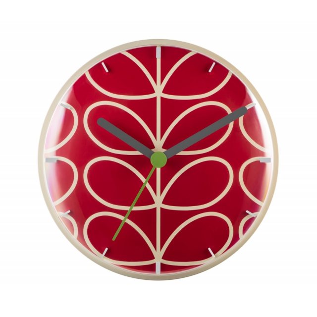 Orla Kiely Linear Stem Wall Clock Geranium