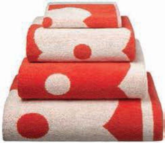 Orla Kiely Orla Kiely Abacus Bath Towel - Tomato