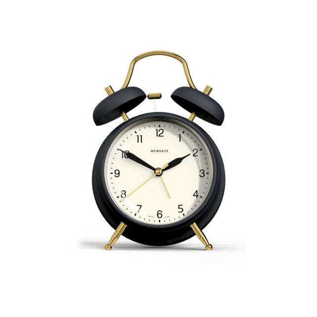 Newgate The Brass Knockers Metal Alarm Clock Blue & Brass