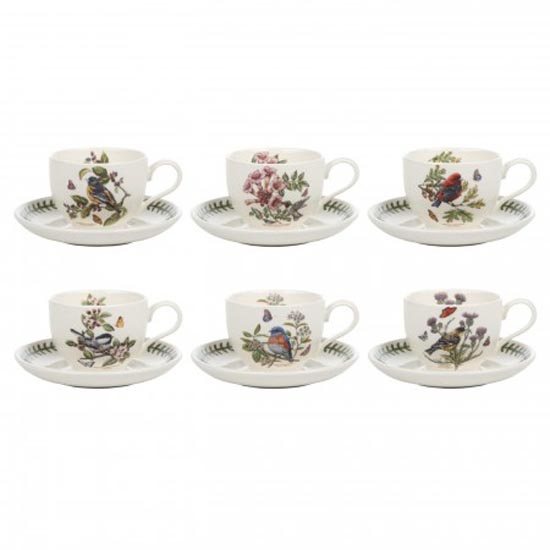 Portmeirion Pottery Botanic Garden Birds Tea Cup & Saucer