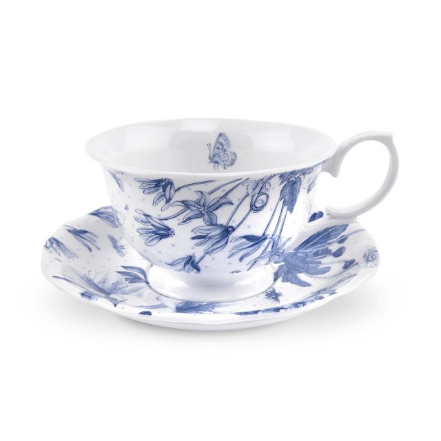 Portmeirion Pottery Portmeirion Botanic Blue Tea Cup & Saucer