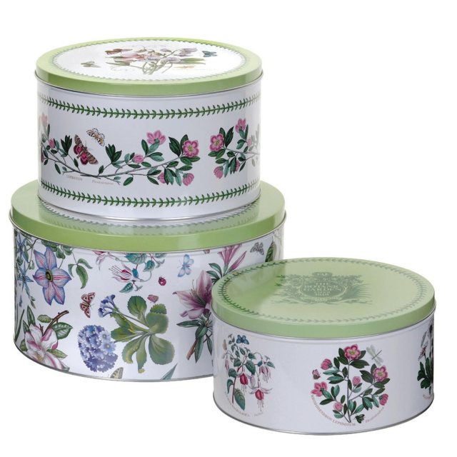Portmeirion Pottery Sara Miller Navy Hummingbird Biscuit Barrel
