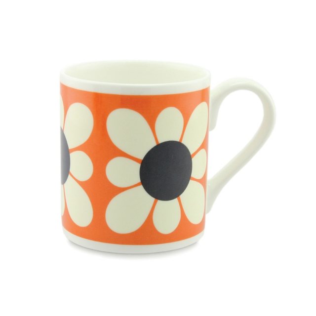 Orla Kiely Orla Kiely Set of 2 Mugs Atomic Flower Jewel/Latte