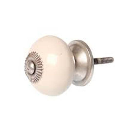 Drawer Knob Ceramic Ivory