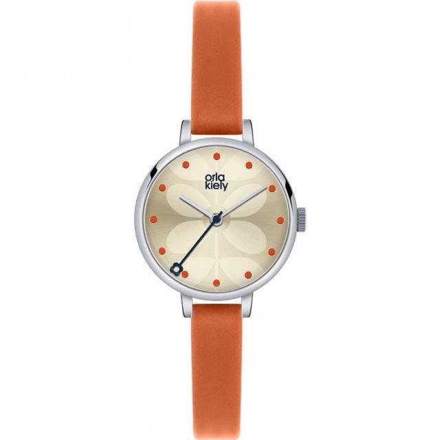 Orla Kiely Leff Amsterdam Tube Watch D42 Steel with Black Strap