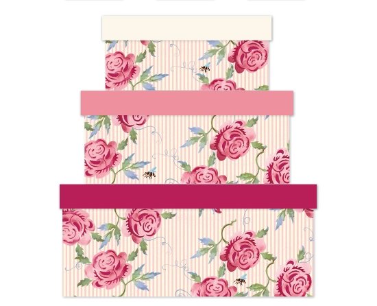 Emma Bridgewater Emma Bridgewater  Rose & Bee Stripe Box Small