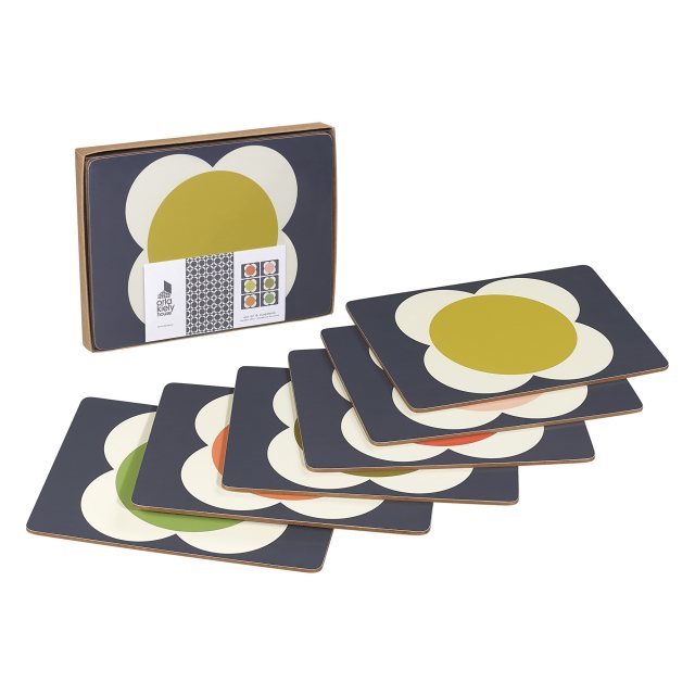 Orla Kiely Sara Miller Chelsea Coasters Set of 6 Green