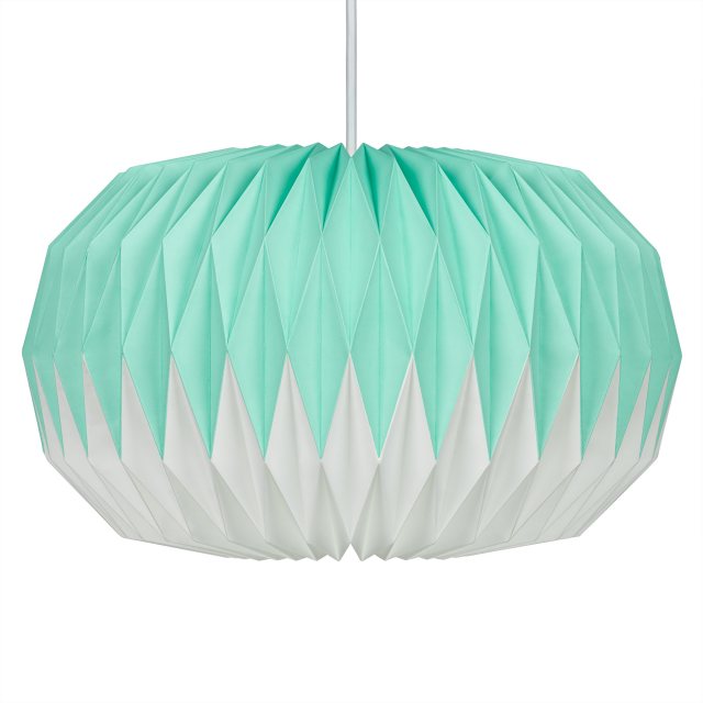 Wild & Wolf Pacific Lars Ocean Blue Ikat Patterned Cylinder Lampshade