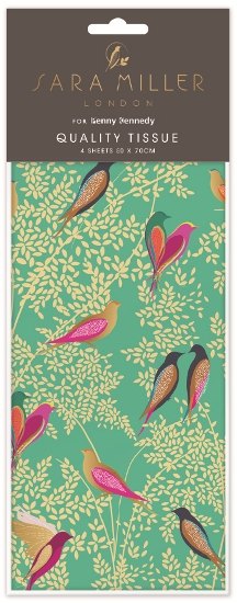 Sara Miller London Sara Miller Large Zip Purse - Mint Ostrich & Palms