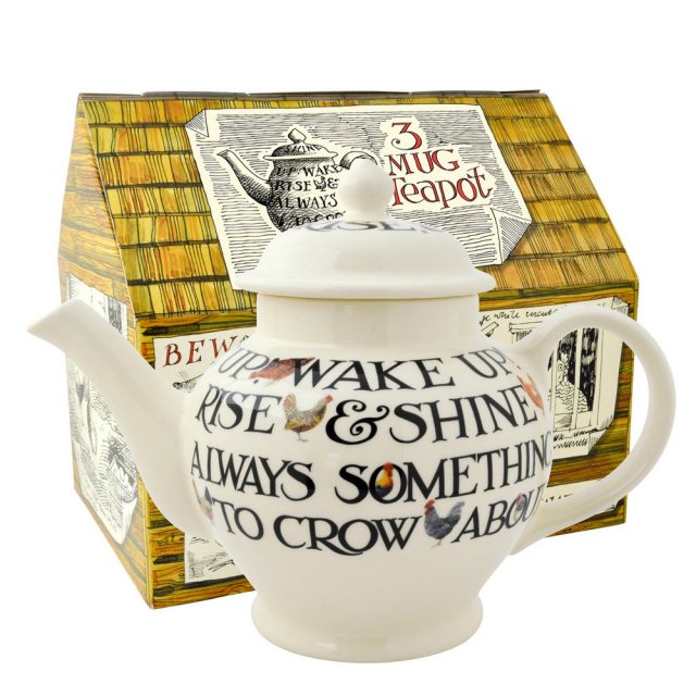 Emma Bridgewater Hen & Toast 3 Mug Teapot Boxed