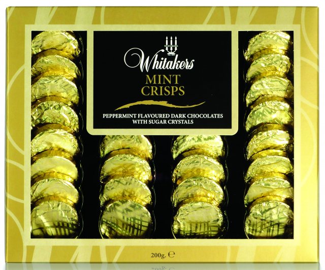 D/C   Whitakers Foiled Dark Chocolate Mint Crisps