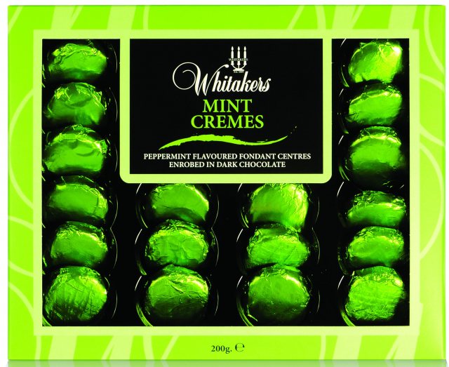 D/C   Whitakers Foiled Dark Chocolate Mint Cremes