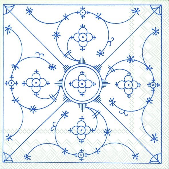 IHR Napkins Indisch Blue