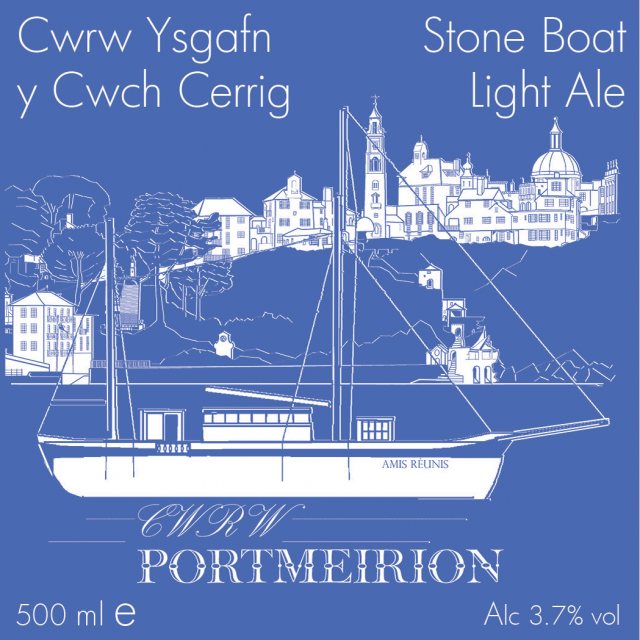 Portmeirion Cwrw Ysgafn Y Cwch Cerrig - Stone Boat Light Ale