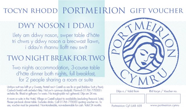 Portmeirion Cymru Two Night Break For 2 Portmeirion Gift Voucher