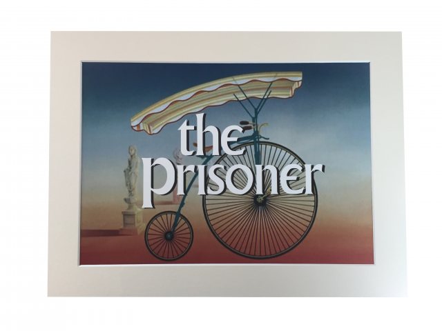 The Prisoner Pennyfarthing Logo Mounted Print