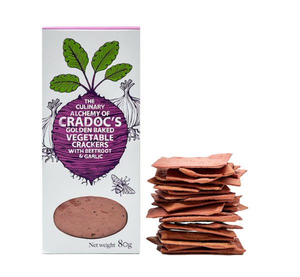 Cradoc's Crackers Beetroot and Garlic 80g