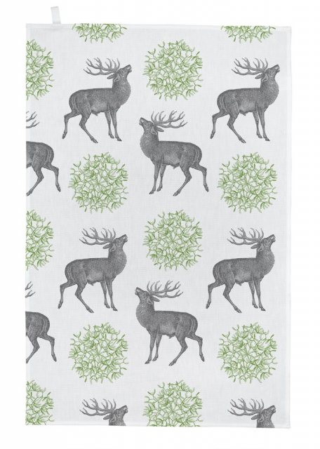 Thornback & Peel Thornback & Peel Stag & Mistletoe Tea Towel