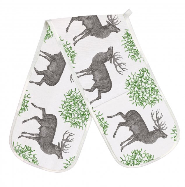 Thornback & Peel Stag & Mistletoe Double Oven Gloves