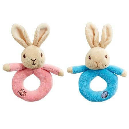 Peter Rabbit Peter & Flopsy Plush Ring Rattles