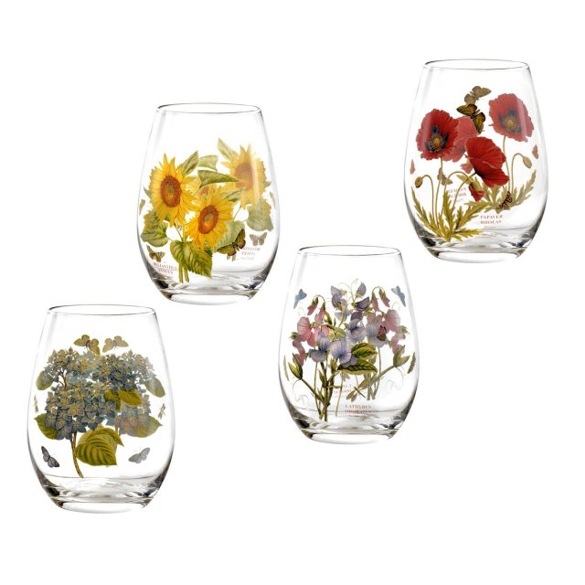 Portmeirion Pottery Mikasa Julie Crystal Flutes Set of 4