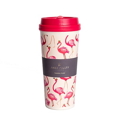 Sara Miller London D/C   Sara Miller Travel Mug (Flamingo)