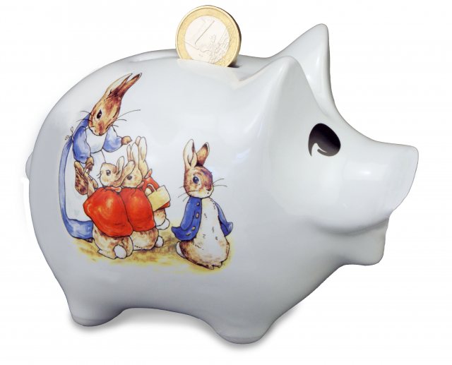 Peter Rabbit Tilly Pig Construction Piggy Bank