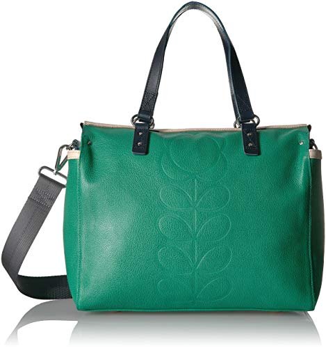 Orla Kiely Ashwood Leather Weekender Bag Brown Marcus