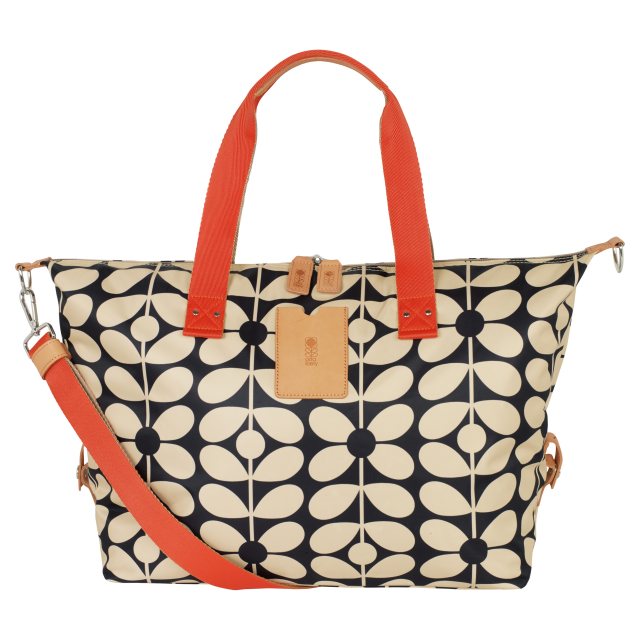 Orla Kiely Ashwood Austin Leather Holdall Brown