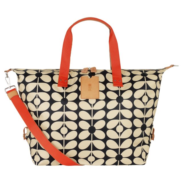 Orla Kiely Ashwood Leather Washbag Brown Lou