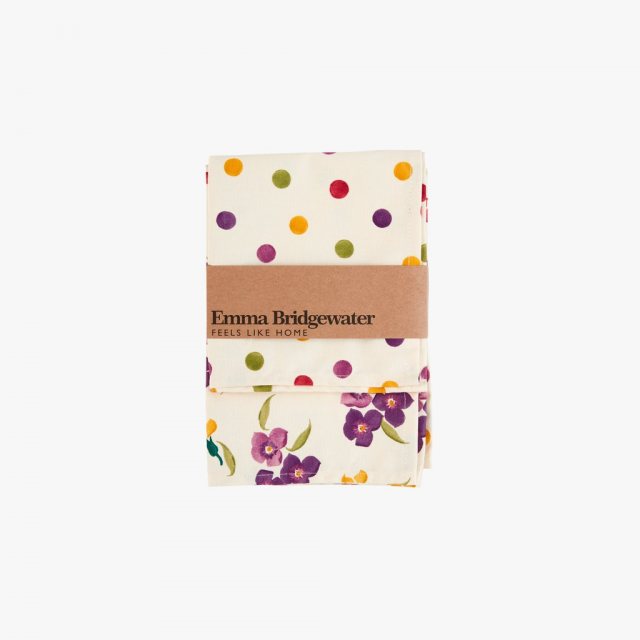 Emma Bridgewater Emma Bridgewater  Wallflower/Polka Dot Set 2 Tea Towels