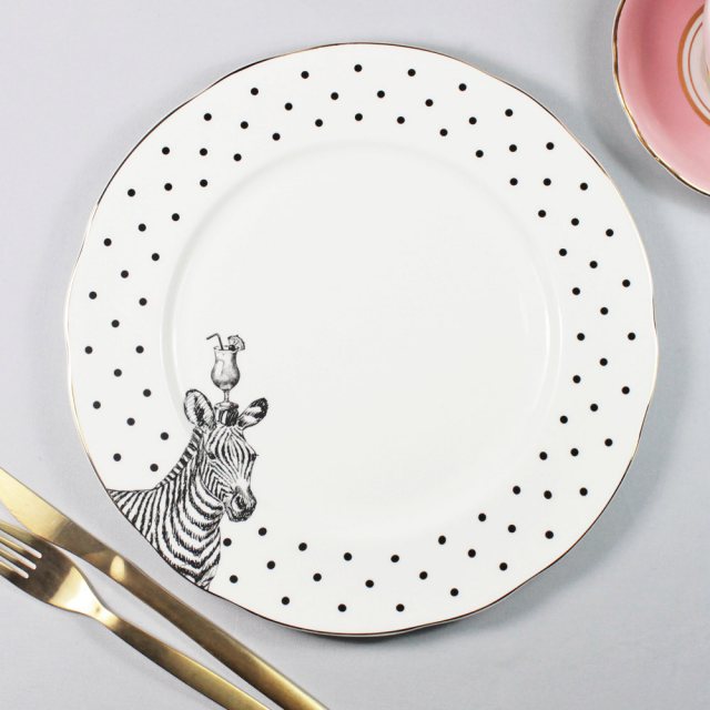 Yvonne Ellen Yvonne Ellen Zebra Dinner Plate