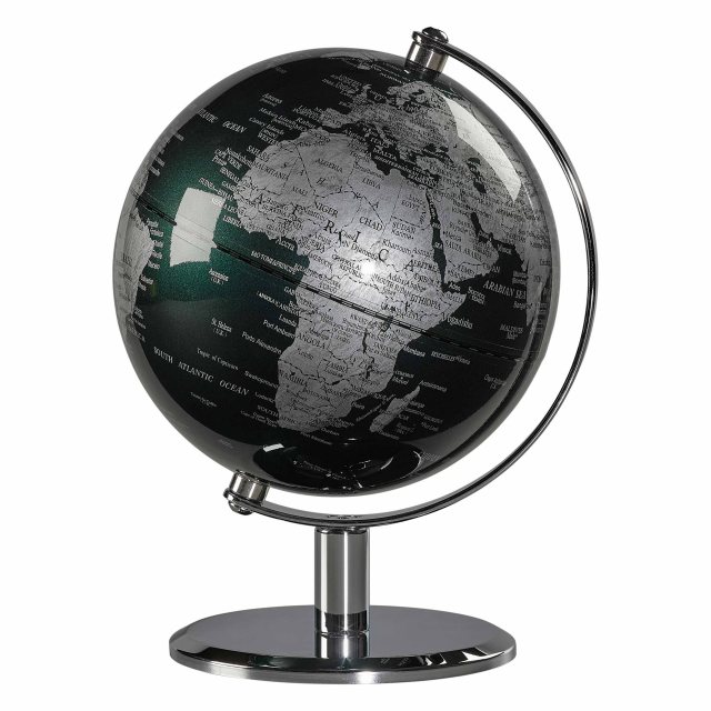 Wild & Wolf Desk Globe 6' Fir Green & Chrome