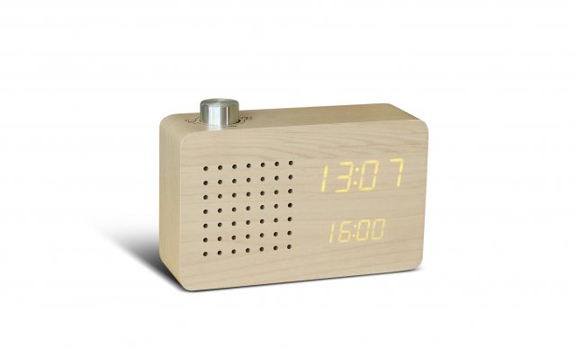 Gingko Maple Radio Click Clock