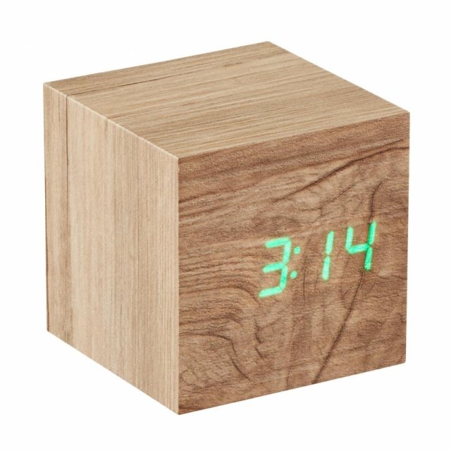 Gingko Cube Ash Click Clock