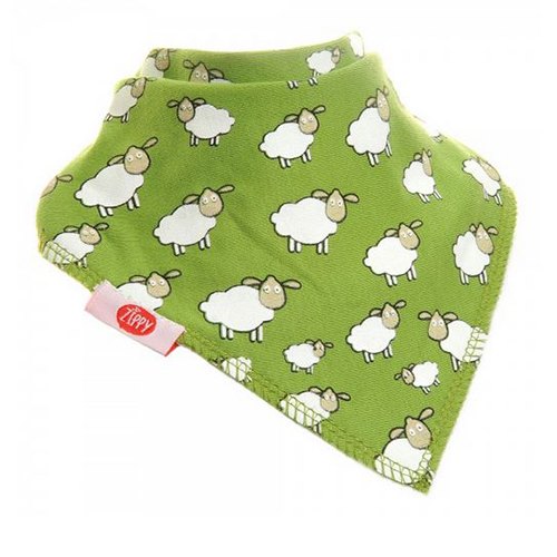 Ziggle Ziggle Baby Bandana Dribble Bib Green Sheep