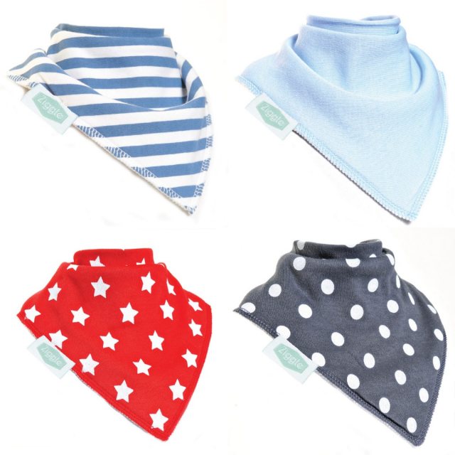Ziggle Ziggle Baby Bandana Dribble Bib - Flowers &  Ferns