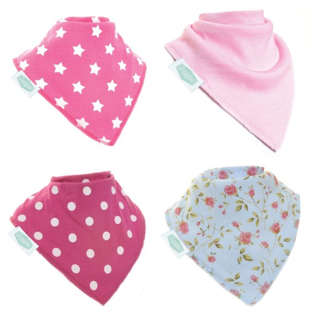 Ziggle Ziggle Baby Bandana Dribble Bib - Flowers &  Ferns