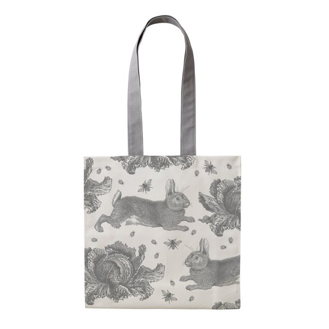 Thornback & Peel Thornback & Peel Grey Rabbit & Cabbage Tote Bag