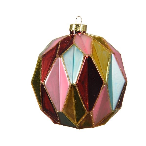 Christmas Bauble Diamond Cut Multi