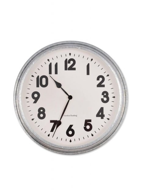 Garden Trading Newgate Mr Clarke Pale Wood Finish Wall Clock