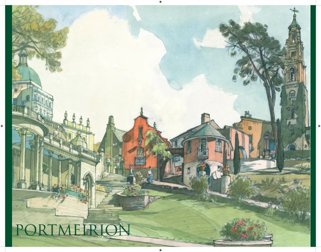 Portmeirion Cymru The Prisoner Oblong Car Sticker - Vote For No6