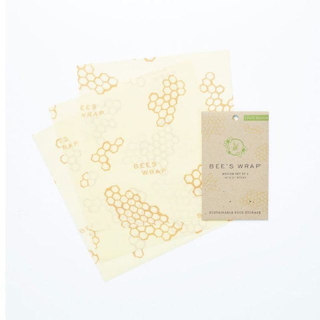 Bee's Wrap The Kitchen Pantry Pack of 3 Beeswax Wraps White Honeycomb