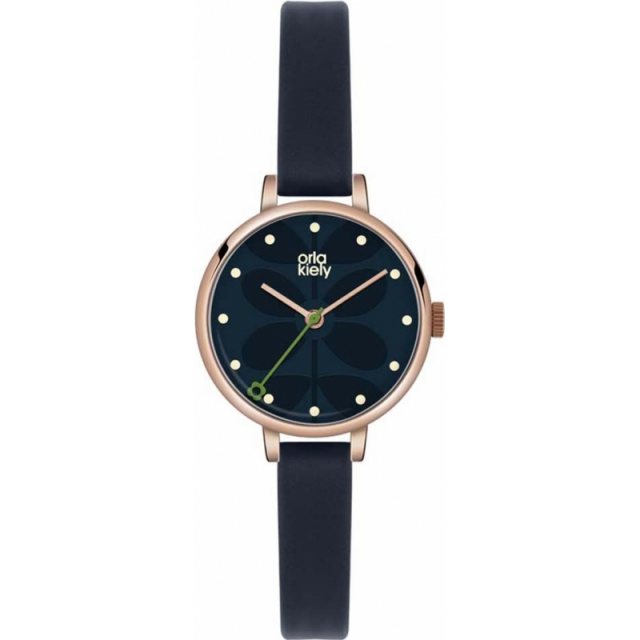 Orla Kiely Ivy Navy Leather Strap Watch Buy Online Here Portmeirion Online