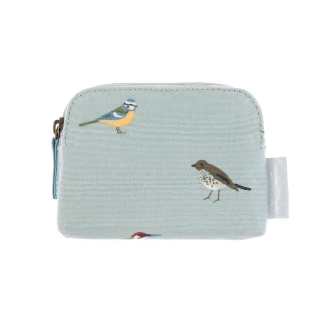 Sophie Allport Sara Miller Large Zip Purse - Mint Ostrich & Palms