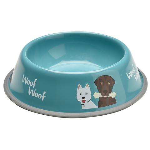 Cane & Blue Dog Bowl