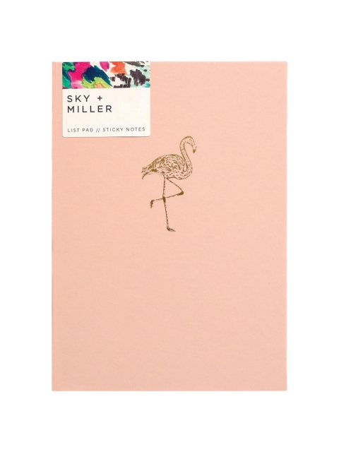 Sky & Miller List Pad & Sticky Note Books Flamingo