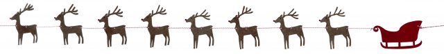 Felt Reindeer & Sleigh Garland