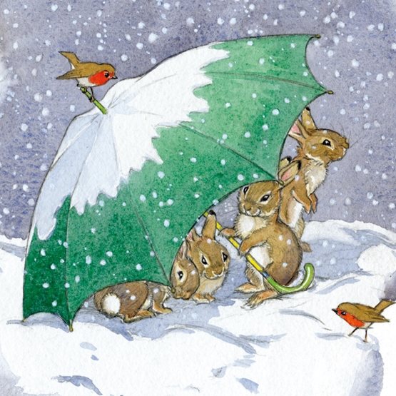 Wildlife by Mouse Winter Teasel Card