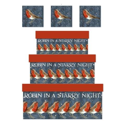 Emma Bridgewater Emma Bridgewater  Starry Night Robin Gift Box Large